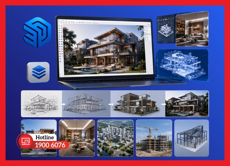 Dựng mô hình 3D chuyên nghiệp với SketchUp Pro