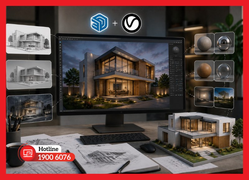 Tích hợp V-Ray cho render hình ảnh chân thực