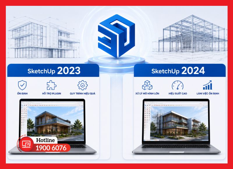 Phiên bản SketchUp phù hợp cho kiến trúc và kỹ thuật