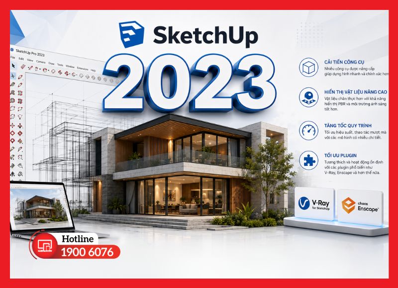 SketchUp 2023 tối ưu hiệu suất và plugin