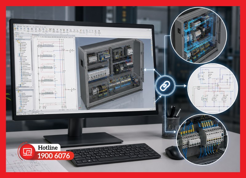 Tích hợp thiết kế hệ thống điện 3D trực tiếp trên mô hình CAD