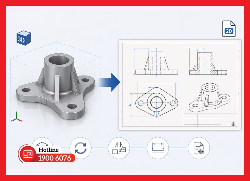 Tạo bản vẽ kỹ thuật và tài liệu sản xuất chuyên nghiệp