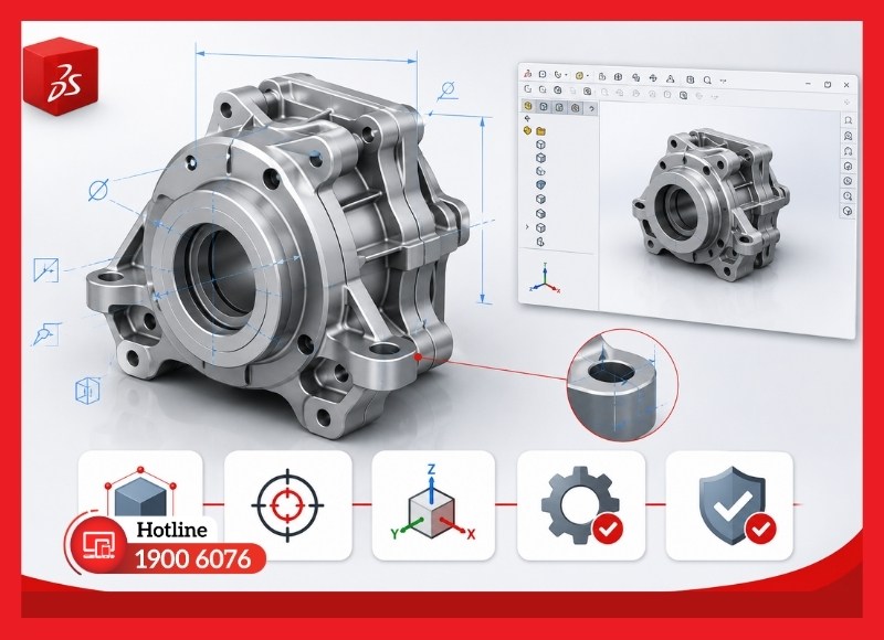 Thiết kế mô hình 3D tham số với độ chính xác cao