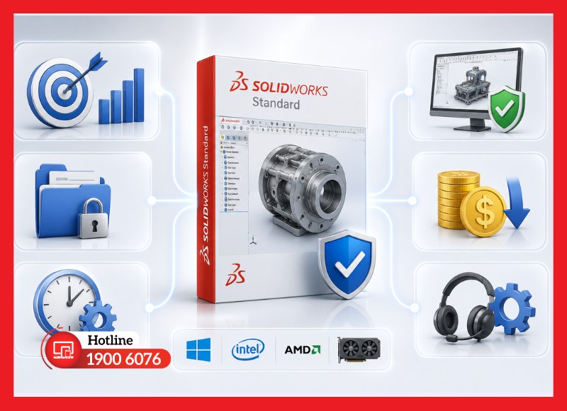 Lý do nên sử dụng SOLIDWORKS Standard bản quyền
