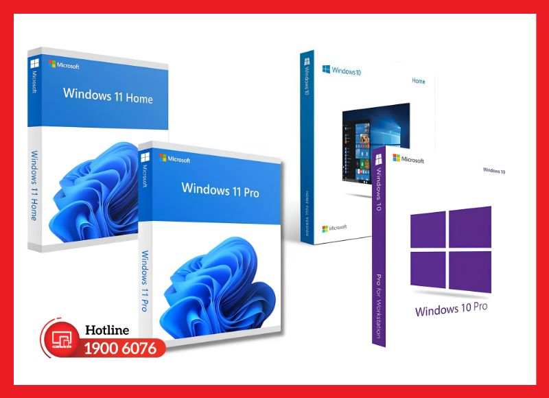 Các phiên bản bản quyền Win phổ biến