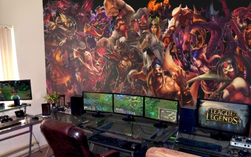 Áp dụng game LOL vào decor phòng ngủ gaming