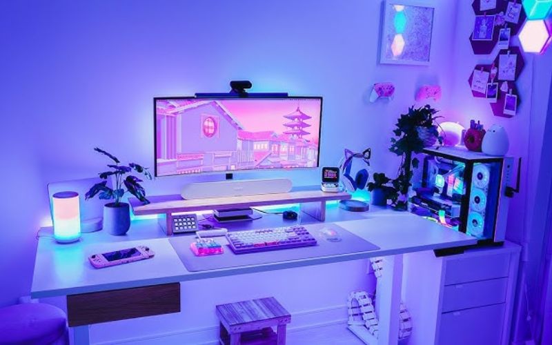 Setup góc làm việc theo phong cách gaming