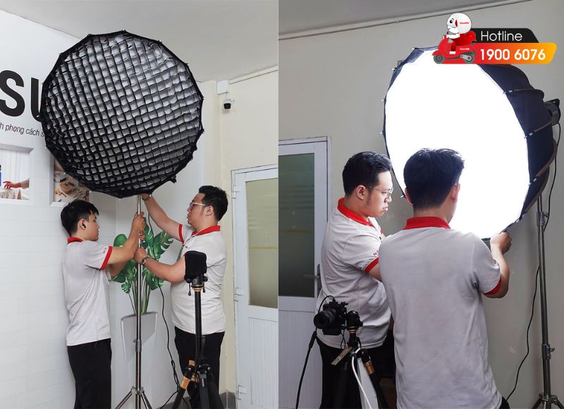 Bố trí không gian khoa học giúp sản phẩm luôn là trung tâm khung hình livestream