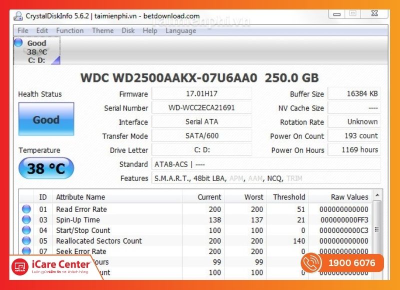 cứu dữ liệu ổ cứng bị bad-iCareCenter #3