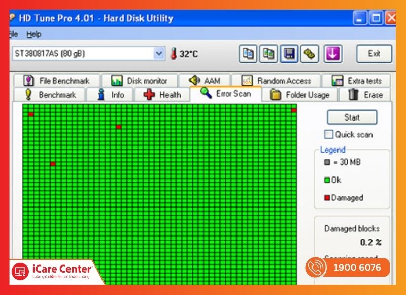 cứu dữ liệu ổ cứng bị bad-iCareCenter #7
