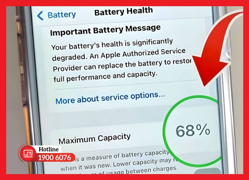 Khi pin dưới 80% hoặc lỗi pin kéo dài, bạn nên thay pin iPhone