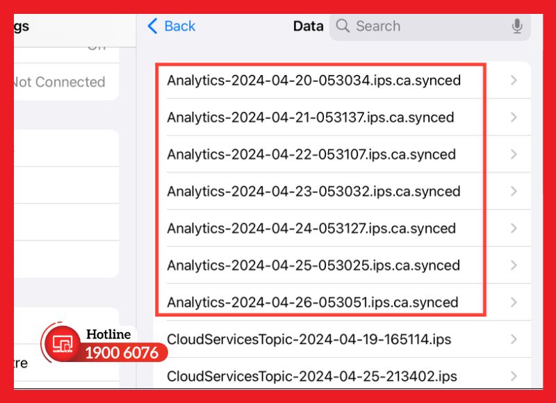 Xem dung lượng pin qua dữ liệu Analytics trên iOS