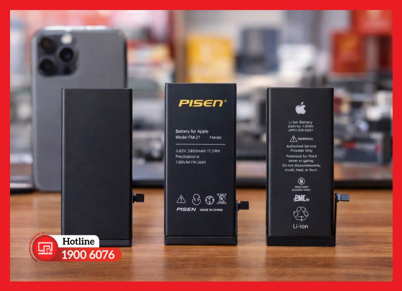 Pin Pisen chính hãng giúp đảm bảo hiệu năng ổn định khi thay pin iPhone