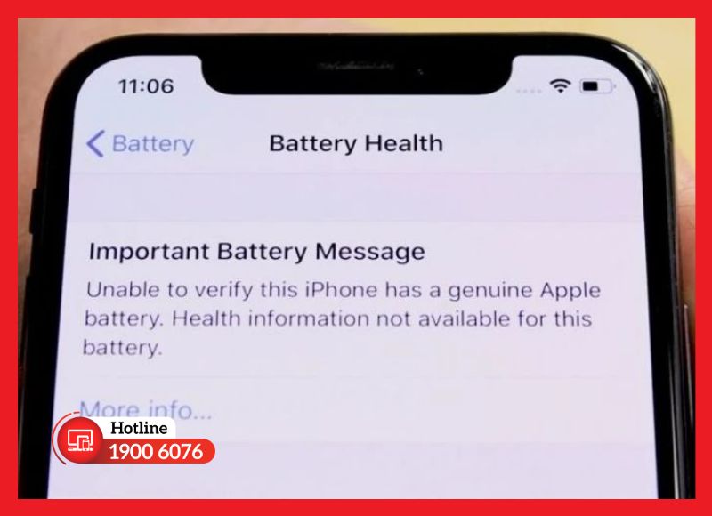 Thông báo “bảo trì pin” có thể xuất hiện sau khi thay pin