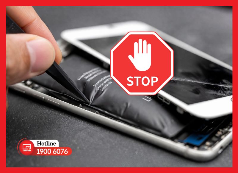 Những điều không nên làm khi pin bị phồng bởi có thể gặp tình huống xấu hơn