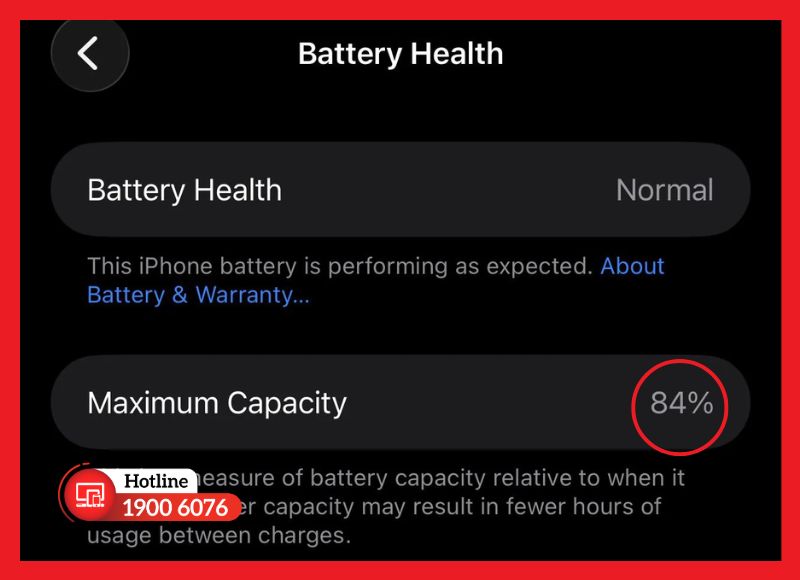 Pin iPhone thường giảm nhanh sau khi xuống dưới 85%