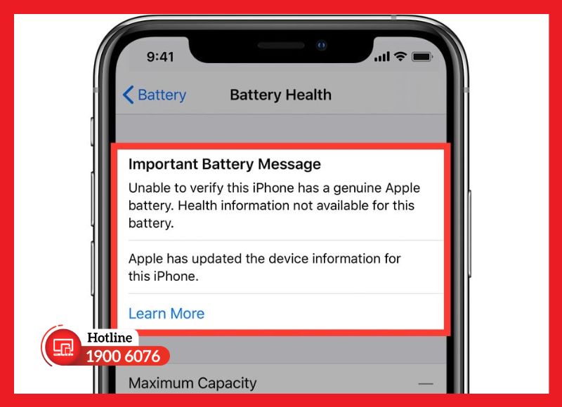 Một số thay đổi có thể gặp sau khi thay pin iPhone