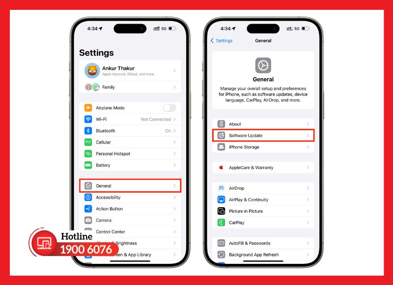 Cập nhật iOS để khắc phục lỗi hiển thị và sọc màn hình