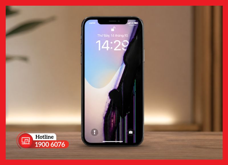 Dấu hiệu nhận biết màn hình chảy mực iPhone