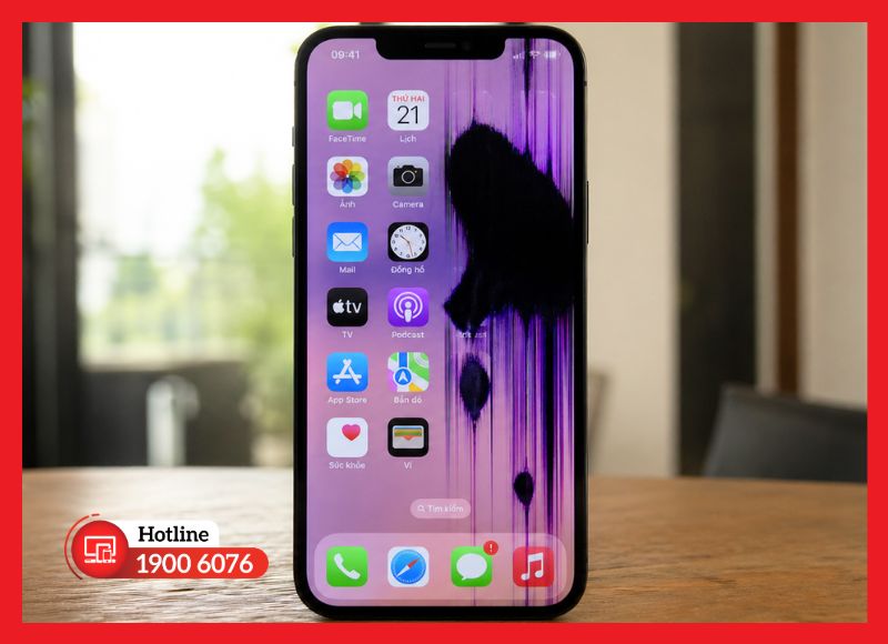 Khi nào cần thay màn hình iPhone bị chảy mực