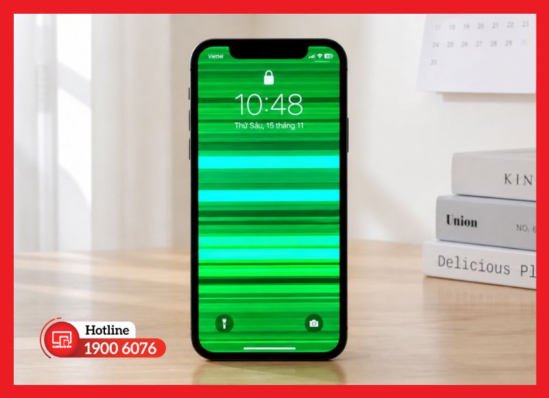 Dấu hiệu nhận biết màn hình iPhone bị nháy xanh