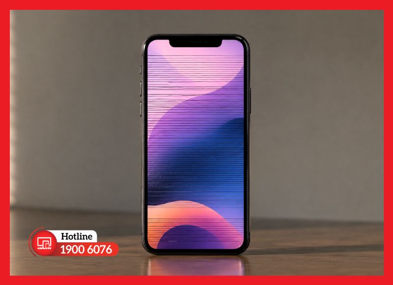 Dấu hiệu nhận biết màn hình iPhone bị sọc đen ngang, sọc dọc