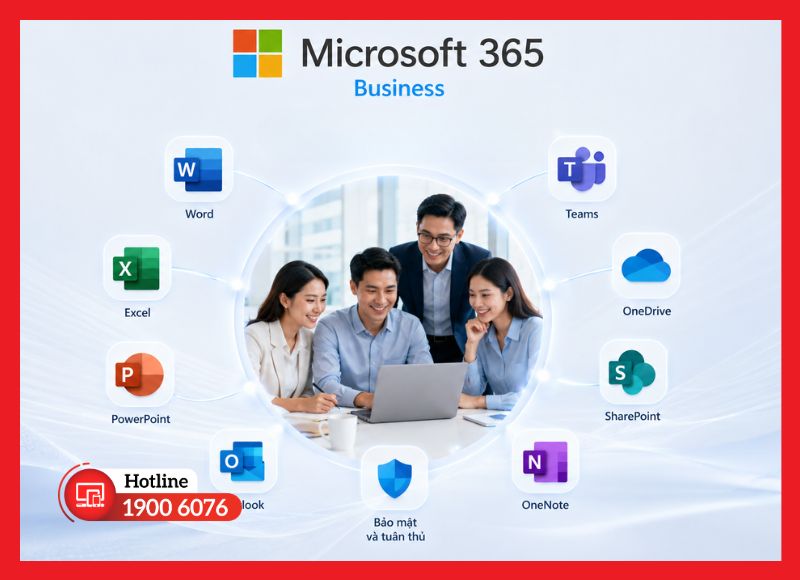 Các ứng dụng nổi bật trong Microsoft 365 Business