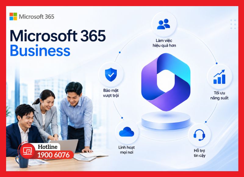 Lợi ích nổi bật của Microsoft 365 Business đối với doanh nghiệp