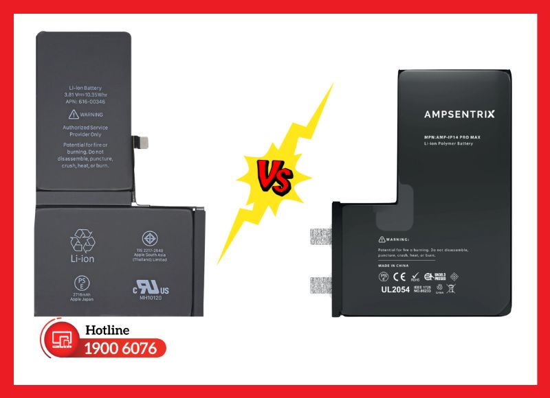 So sánh pin zin và pin dung lượng cao