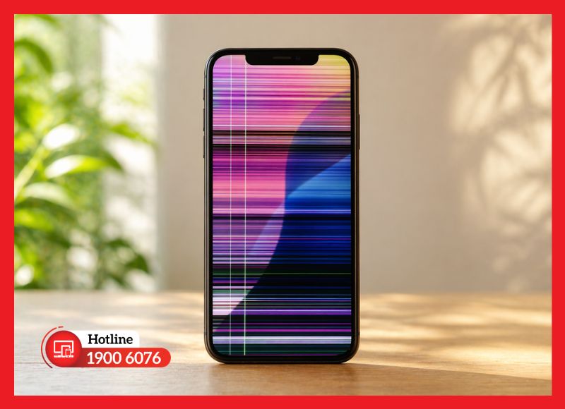 Màn hình iPhone xuất hiện sọc ngang, sọc dọc bất thường