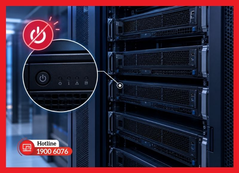 Dấu hiệu nhận biết máy chủ mất nguồn hoàn toàn