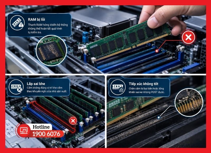 Các nguyên nhân liên quan đến lỗi RAM