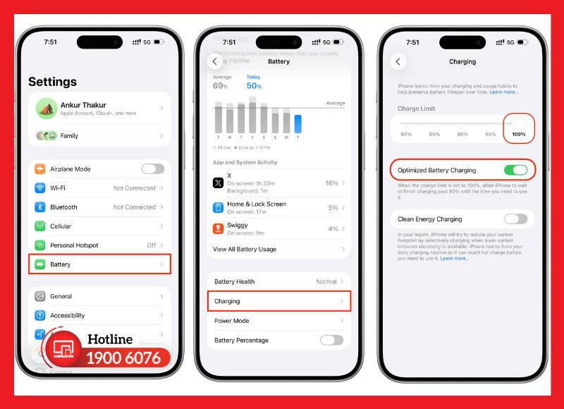 Sạc pin được tối ưu hóa giúp kéo dài tuổi thọ pin mà không làm chai pin