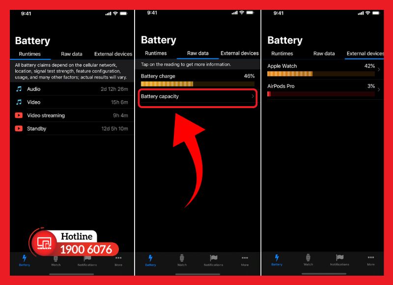 Dùng Battery Life để kiểm tra dung lượng pin và số chu kỳ sạc