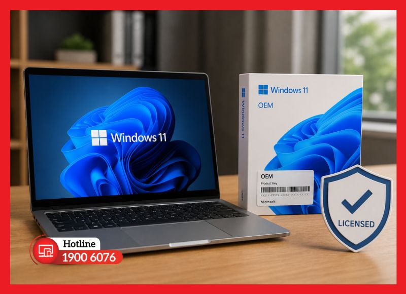 Windows OEM hợp pháp khi được cấp phép đúng cách