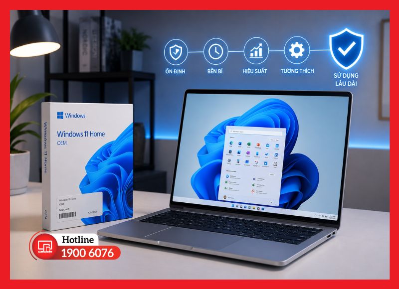 Windows OEM phù hợp với nhu cầu sử dụng ổn định lâu dài